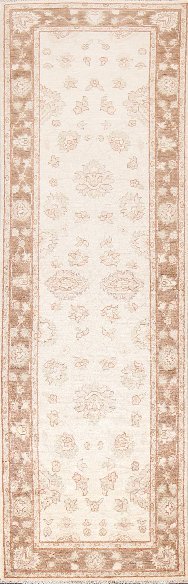 Muted Peshawar Oriental Runner Rug 3x10