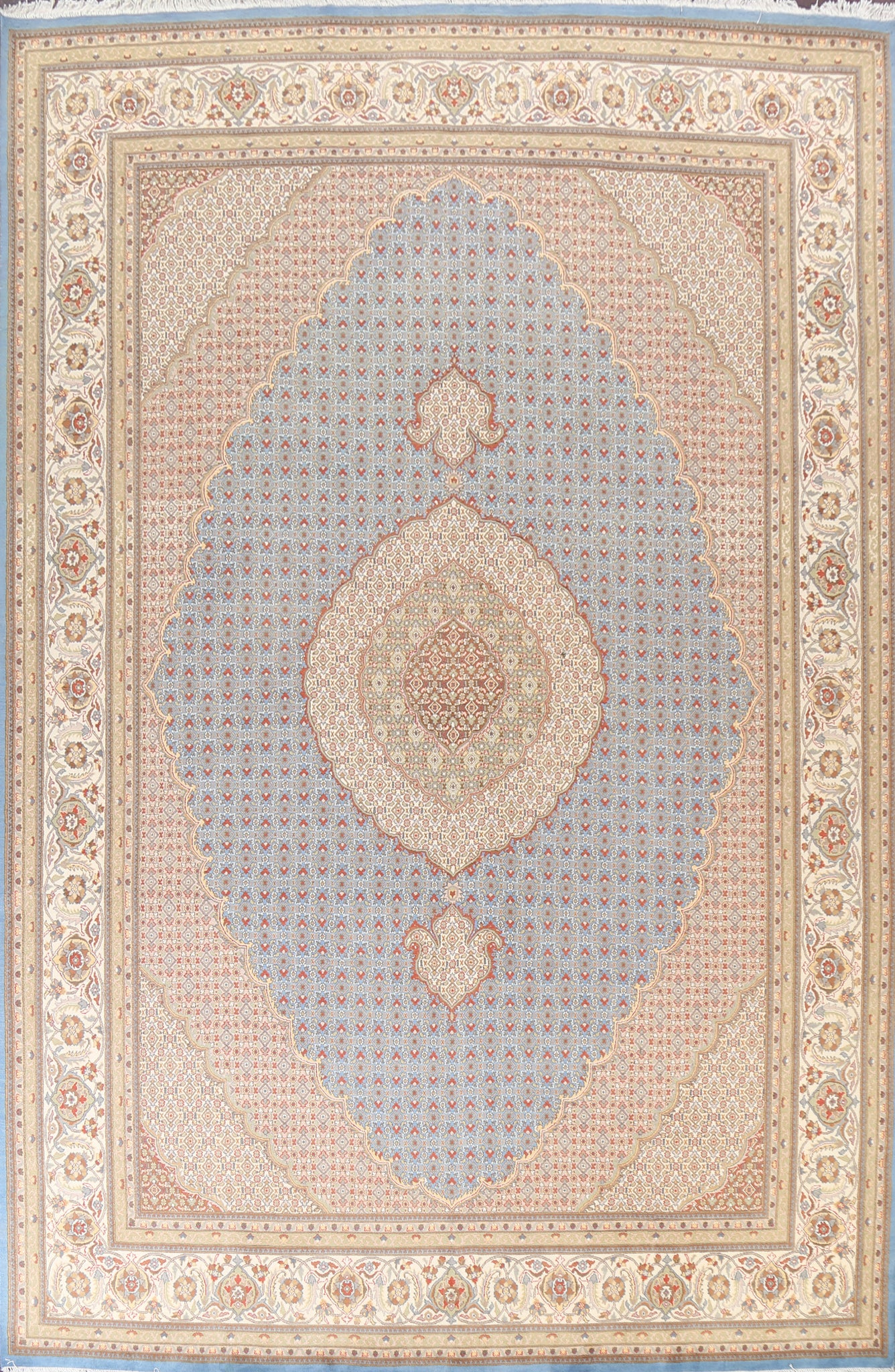 Vegetable Dye Tabriz Mahi Oriental Area Rug 9x13