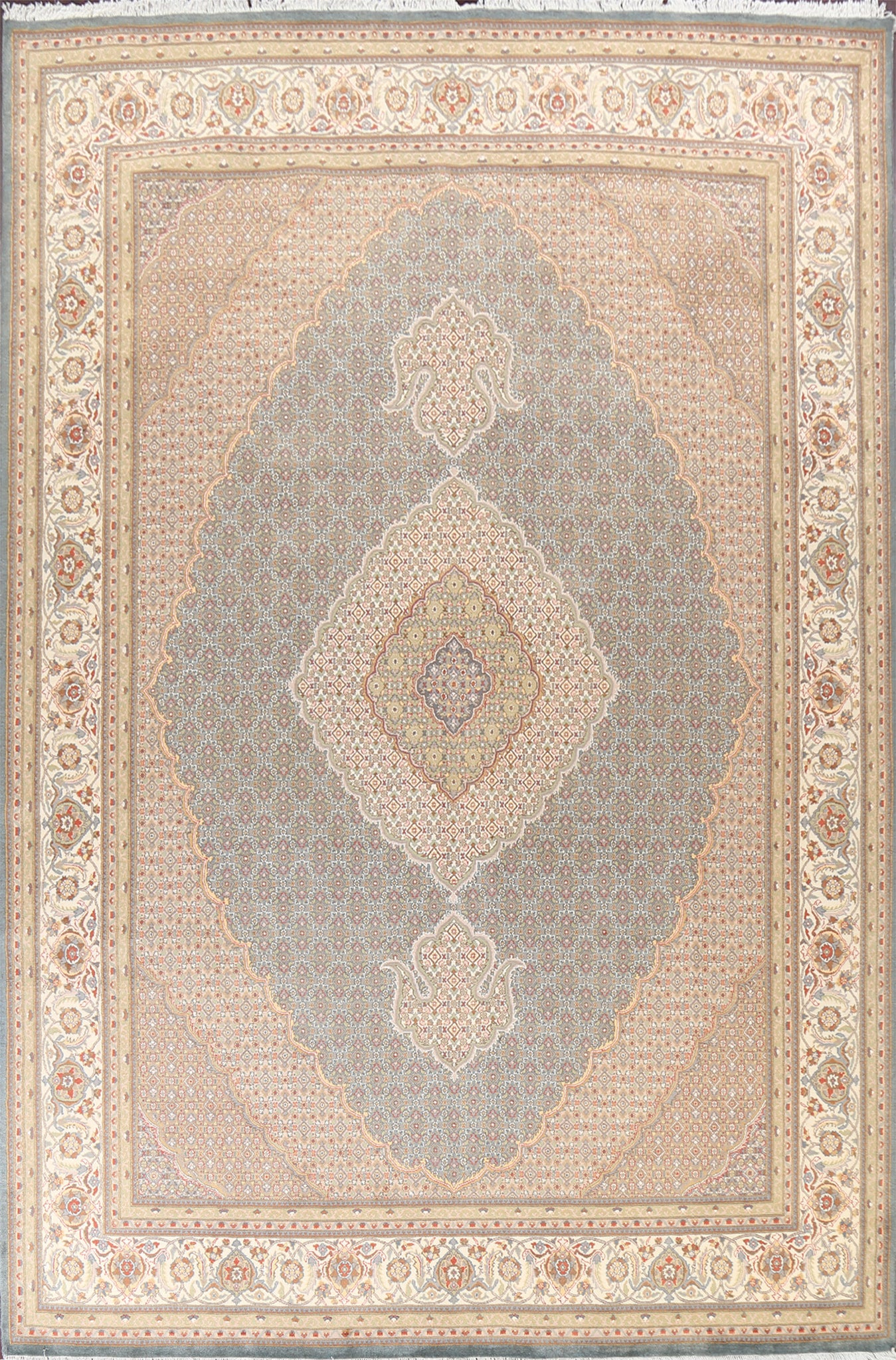 Vegetable Dye Tabriz Mahi Oriental Area Rug 9x12