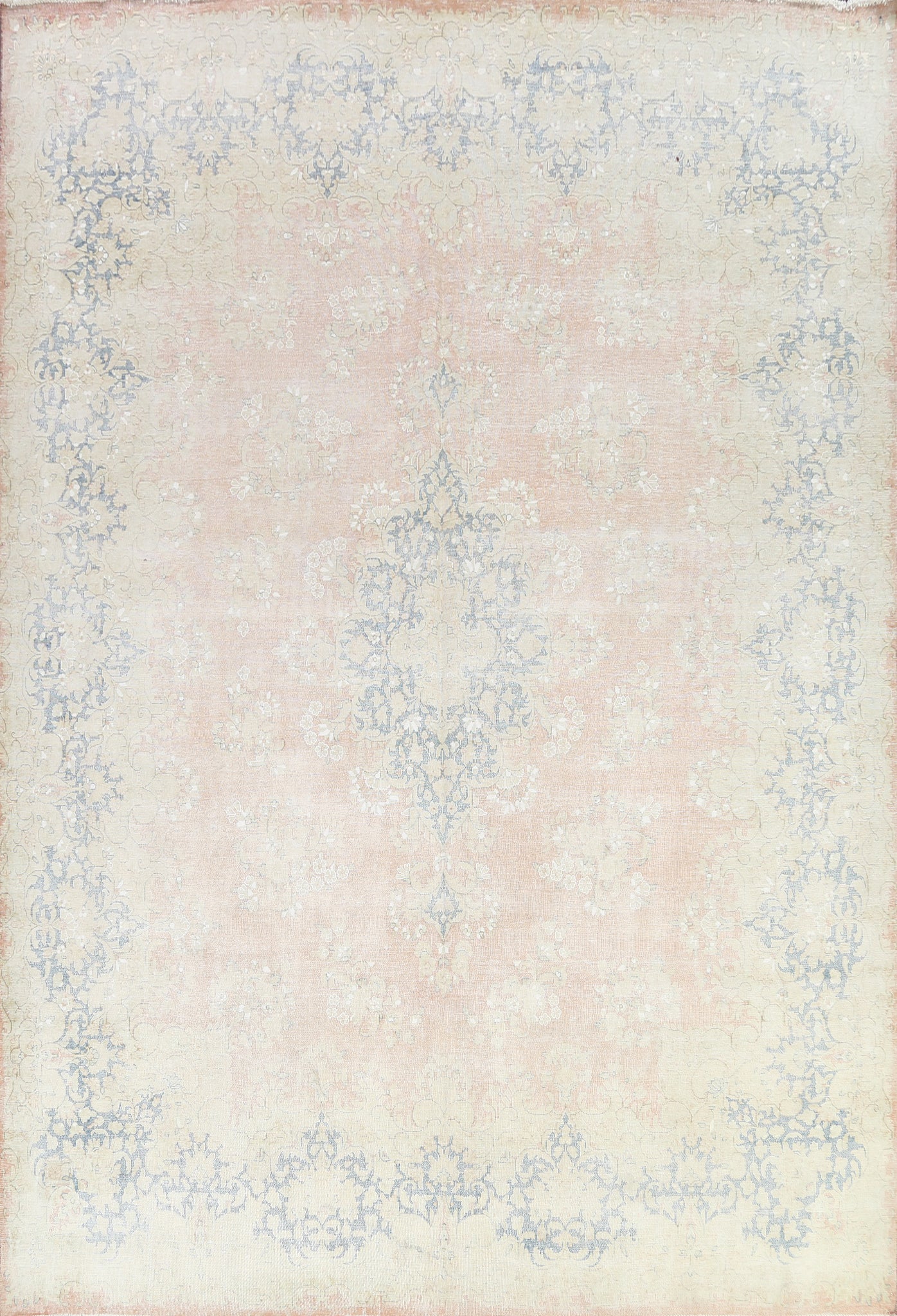 Muted Distressed Kerman Persian Area Rug 10x12