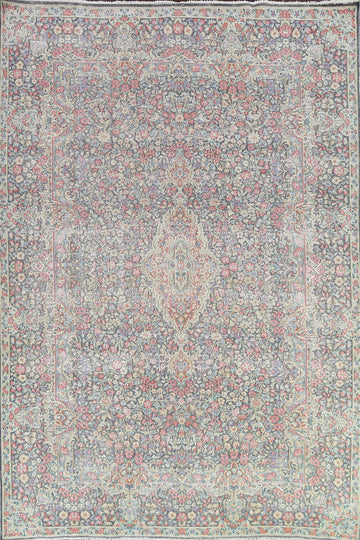 Muted Kerman Persian Area Rug 8x11