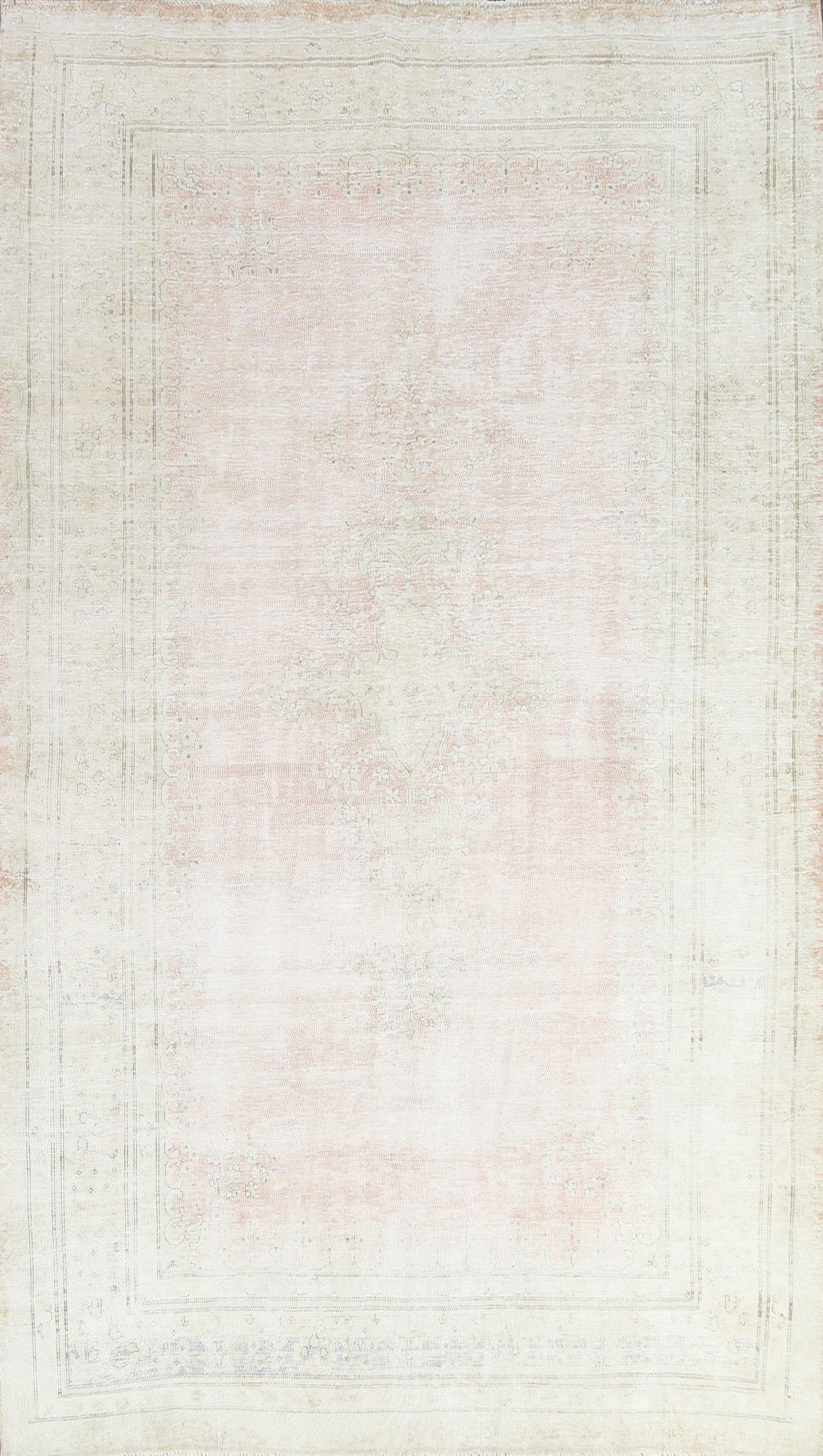 Muted Distressed Kerman Persian Area Rug 6x10