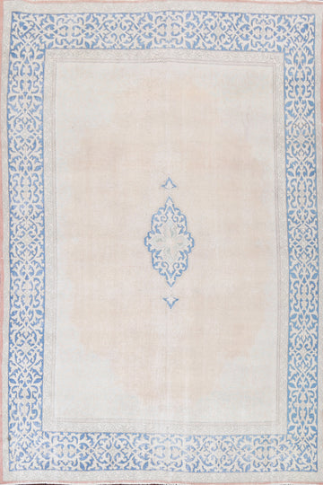 Muted Distressed Kerman Persian Area Rug 8x11