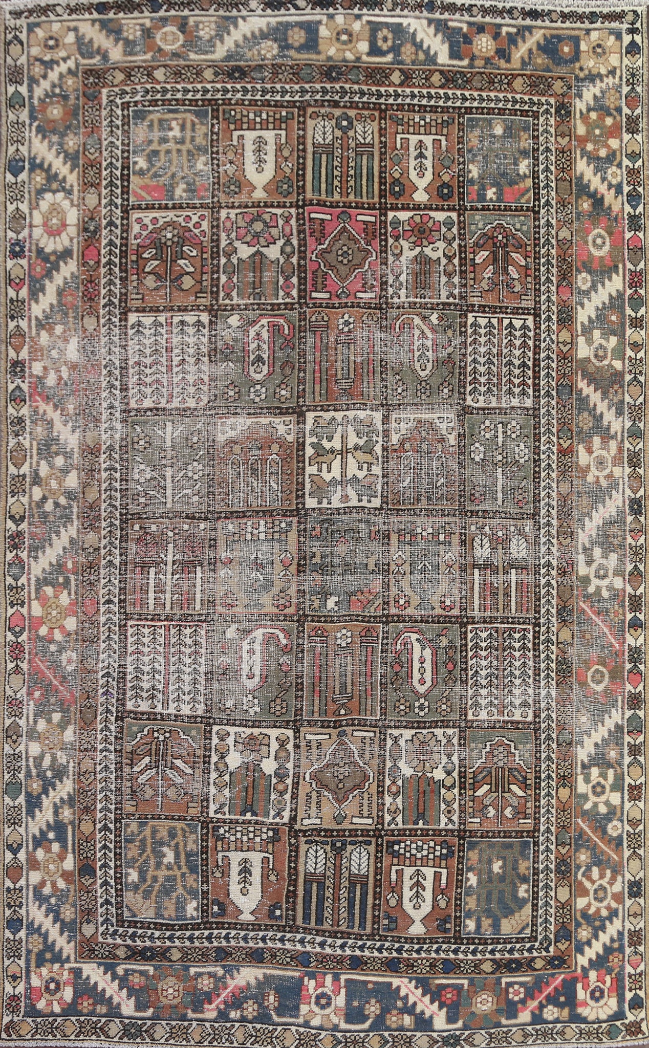 Handmade Bakhtiari Persian Area Rug 6x10