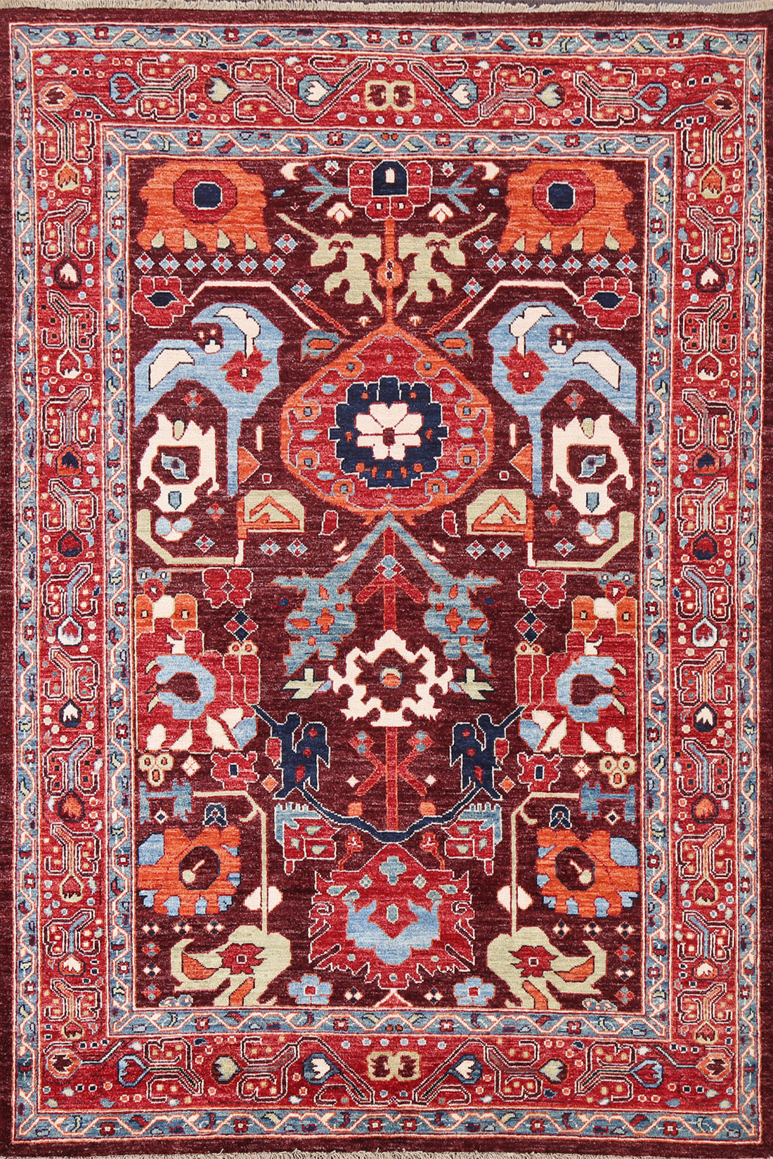 Vegetable Dye Ziegler Oriental Area Rug 5x7
