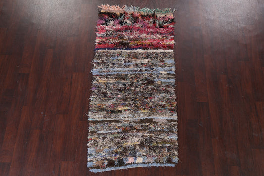 Abstract Moroccan Wool Rug 3x6