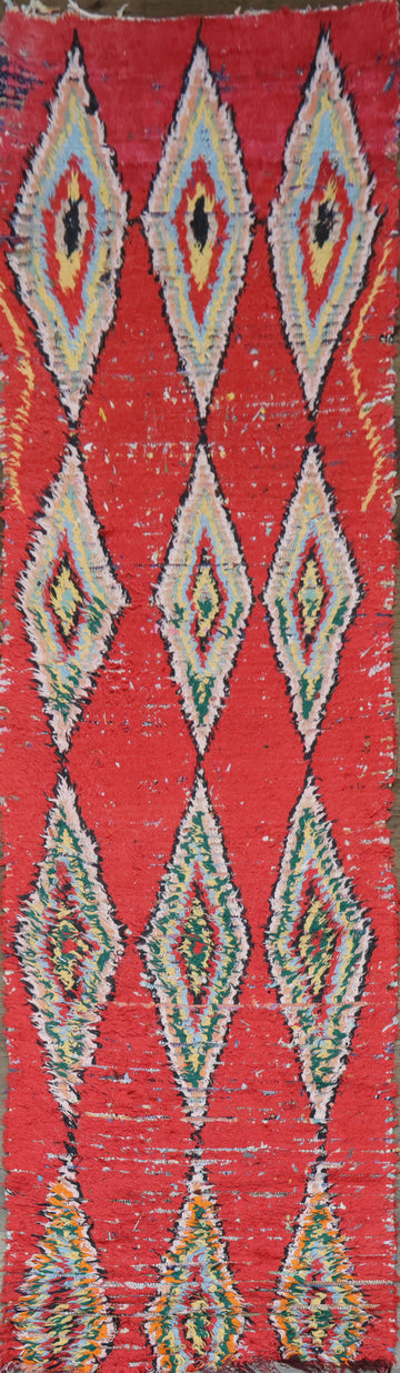 Handmade Moroccan Runner Rug 3x11