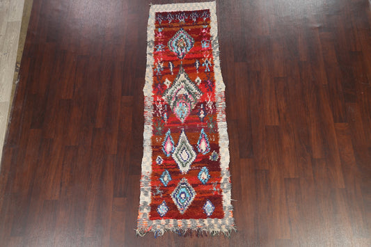 Tribal Moroccan Runner Rug 3x8