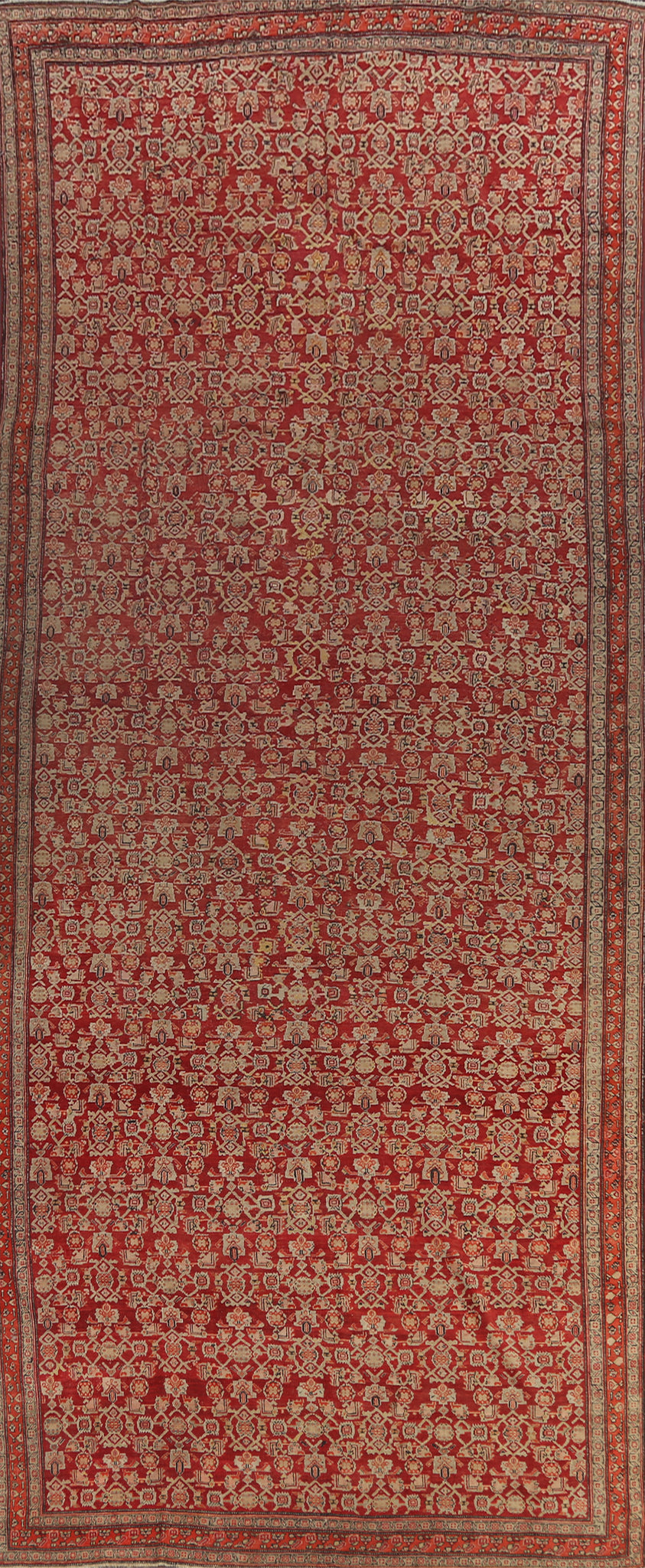 Pre-1900 Antique Vegetable Dye Karabagh Persian Rug 7x19