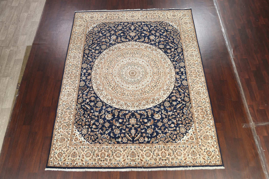 Vegetable Dye Nain Wool Area Rug 8x10