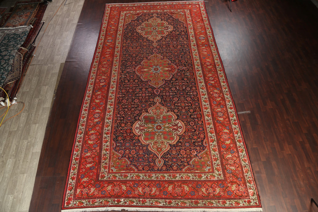 Pre-1900 Antique Vegetable Dye Bakhtiari Persian Rug 10x20