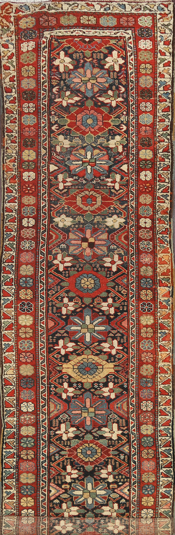Antique Vegetable Dye Heriz Bakhshayesh Persian Rug 3x14