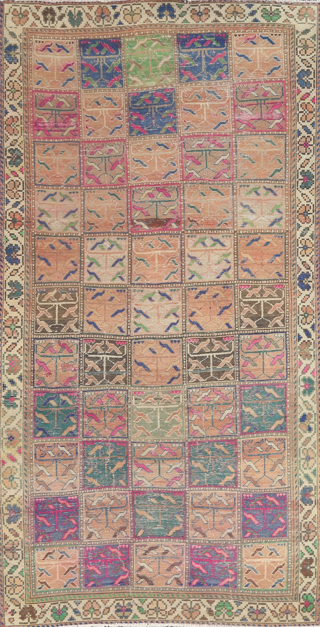 Vintage Bakhtiari Persian Handmade Rug 5x9
