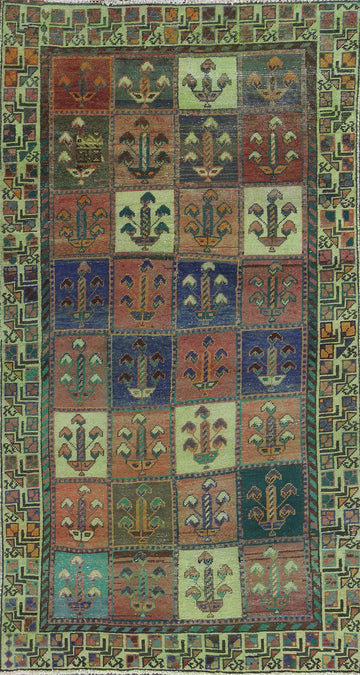 Antique Bakhtiari Persian Area Rug 4x8