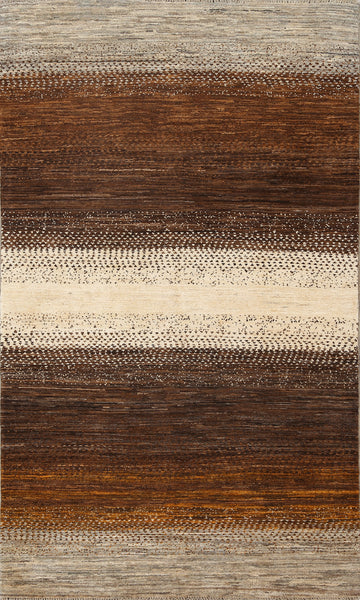 Vegetable Dye Gabbeh Handmade Area Rug 4x6