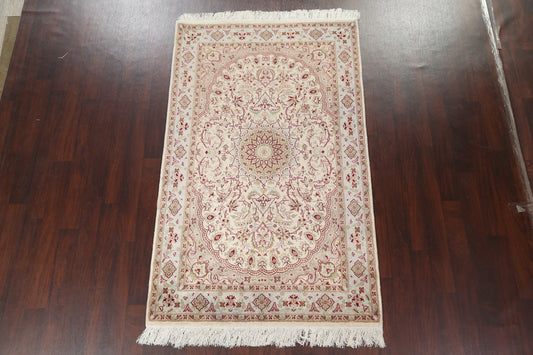 Silk Kashan Vegetable Dye Area Rug 5x8