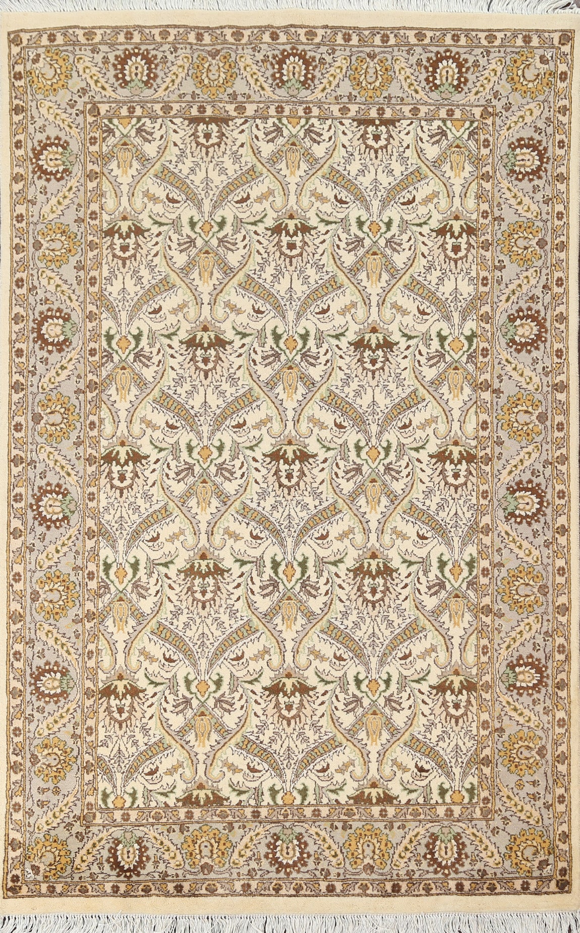 Vegetable Dye Aubusson Handmade Rug 4x6
