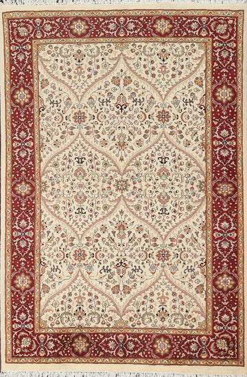 Vegetable Dye Aubusson Wool Area Rug 5x6