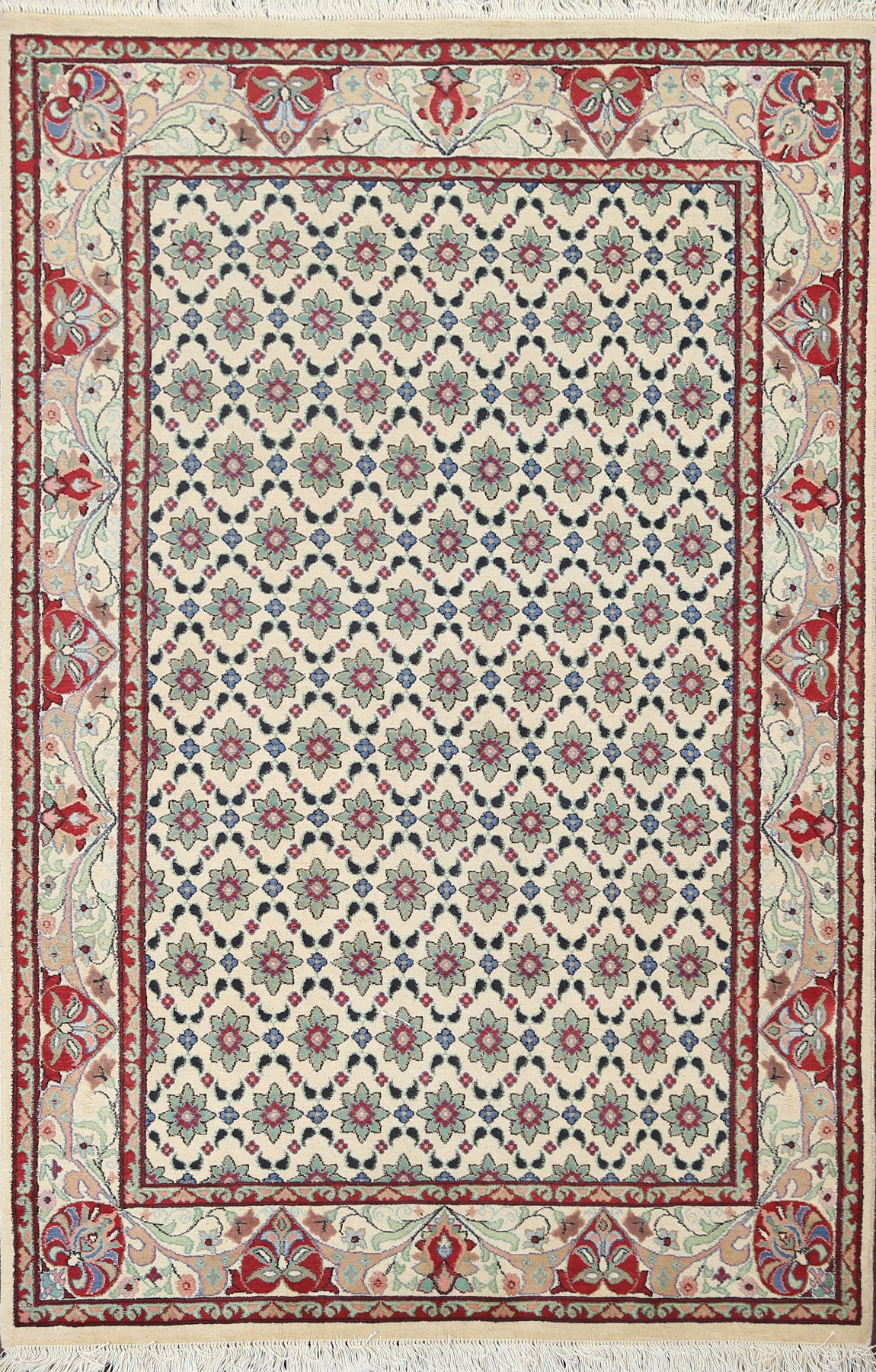 Vegetable Dye Aubusson Wool Area Rug 4x6