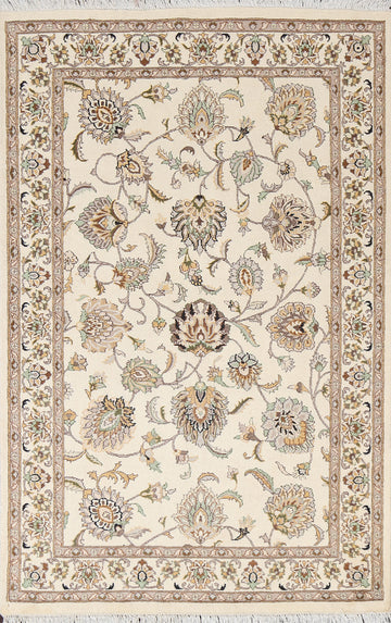 Vegetable Dye Tabriz Handmade Rug 4x6