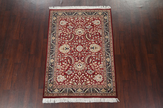 Vegetable Dye Aubusson Hand-Knotted Area Rug 4x6