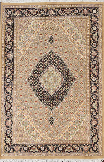 Vegetable Dye Tabriz Mahi Area Rug 4x6