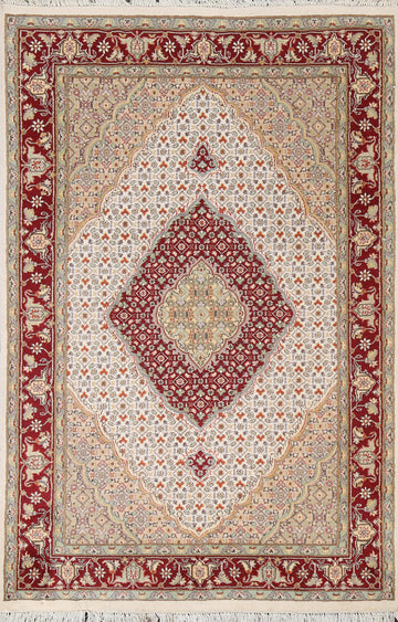 Vegetable Dye Tabriz Mahi Area Rug 4x6