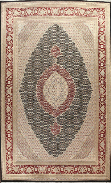 Vegetable Dye Tabriz Mahi Persian Area Rug 10x14