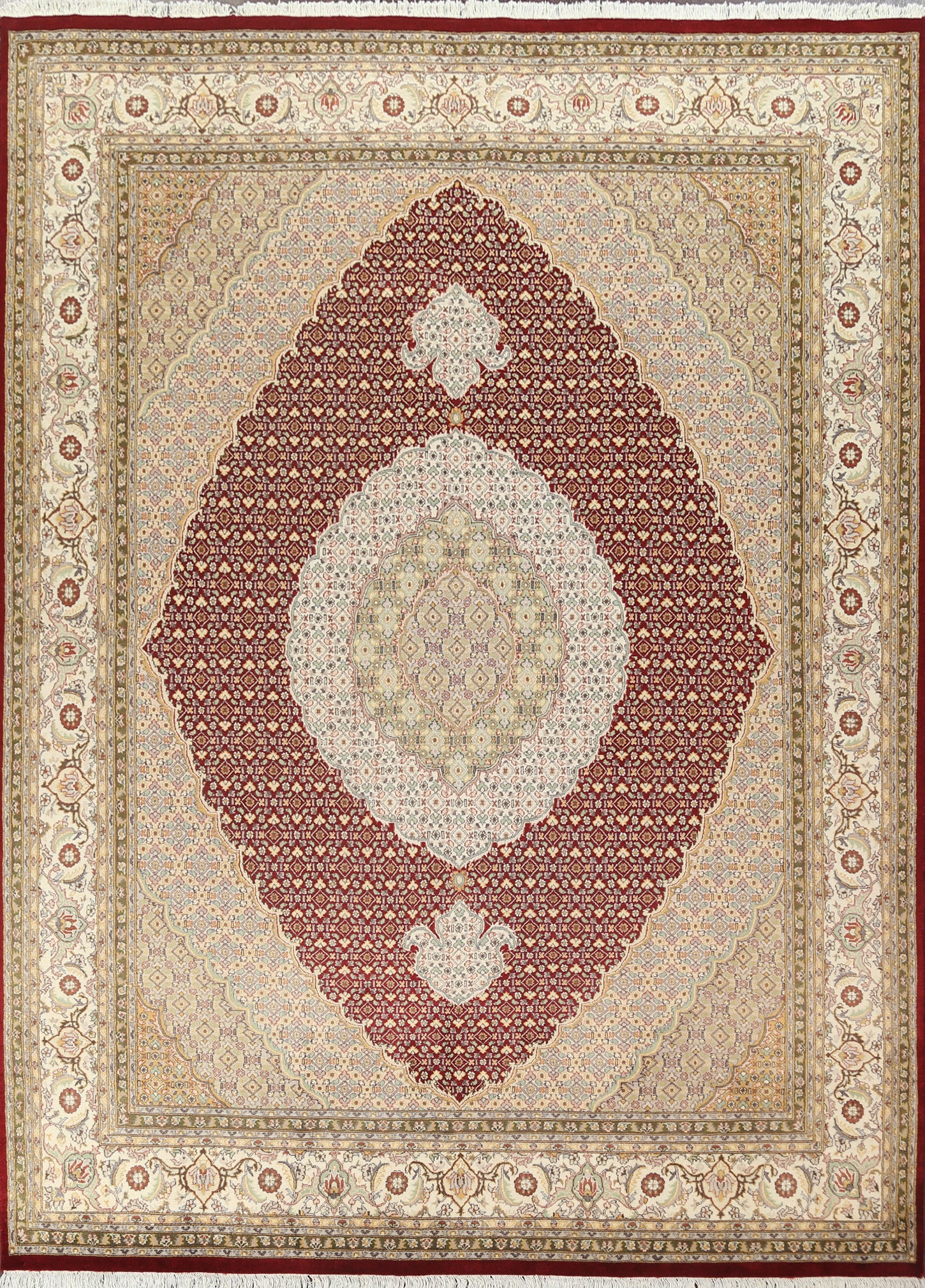 Vegetable Dye Tabriz Mahi Persian Area Rug 8x10