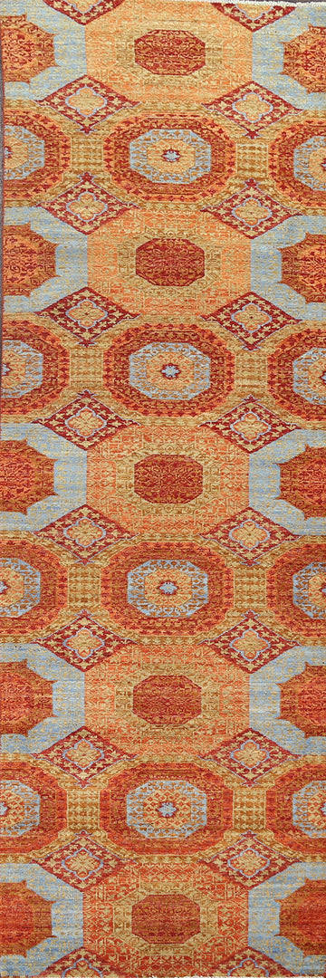 Vegetable Dye Khotan Oriental Runner Rug 3x10