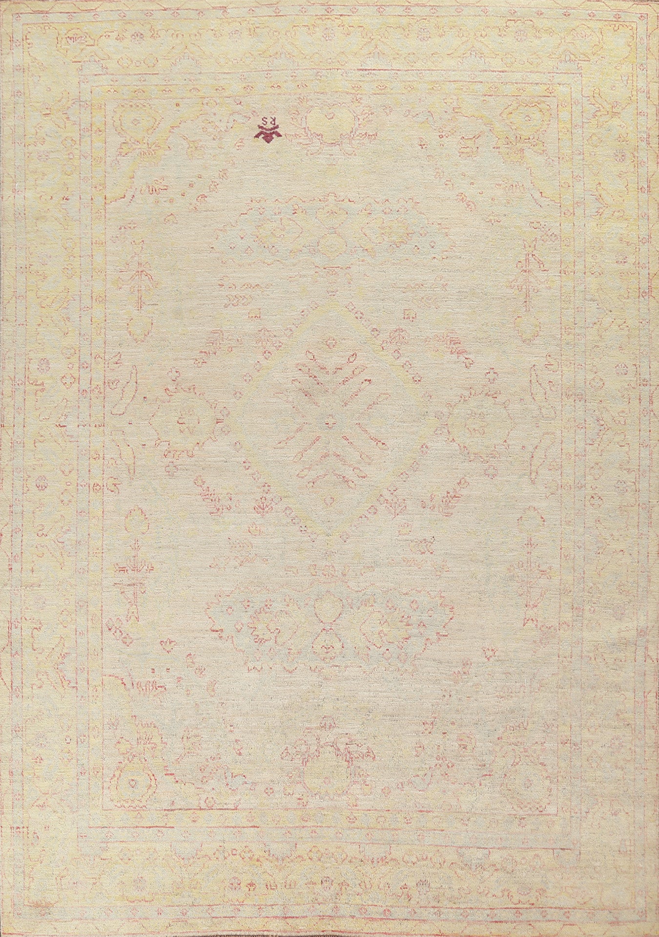 Vegetable Dye Oushak Wool Area Rug 8x10