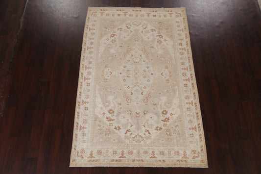 Vegetable Dye Oushak Turkish Area Rug 5x8