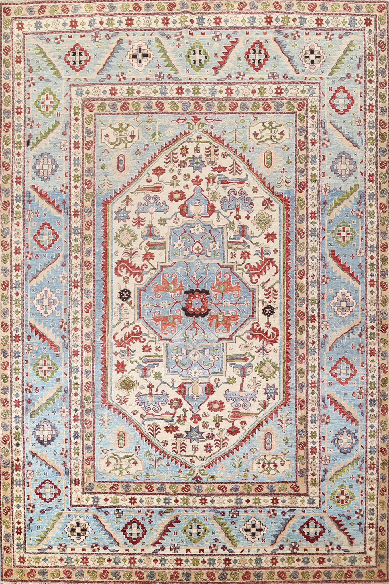 Vegetable Dye Heriz Serapi Wool Area Rug 9x12