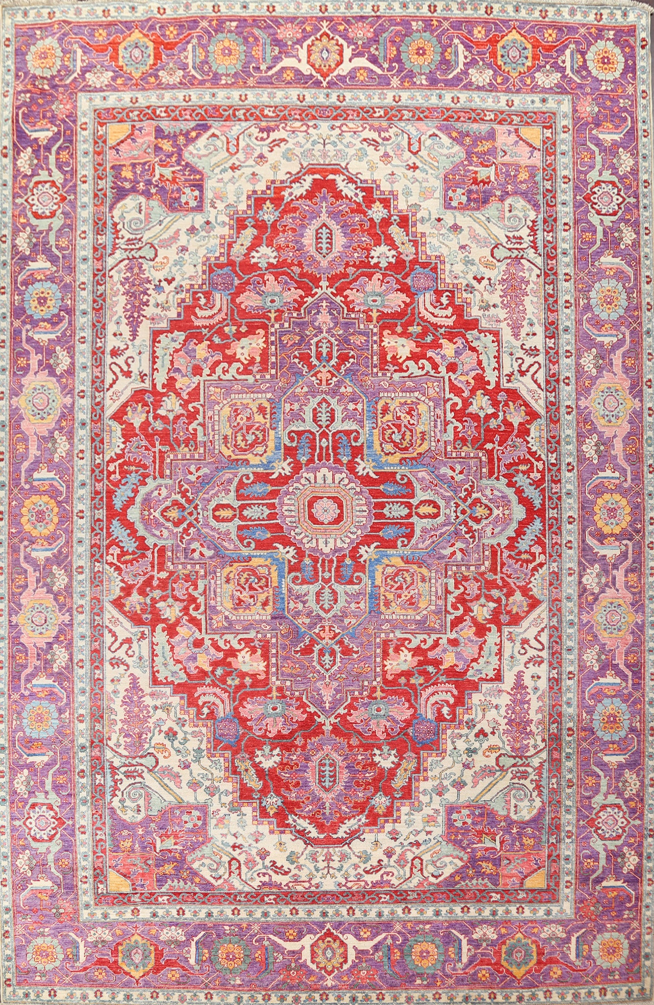 Vegetable Dye Heriz Serapi Wool Area Rug 10x14