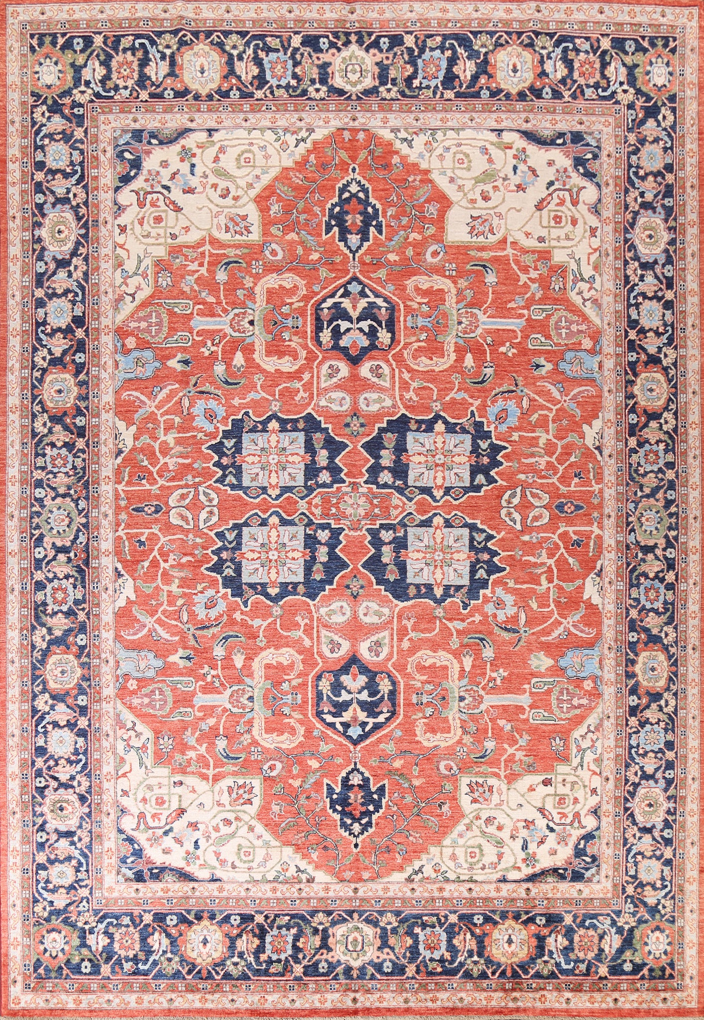 Vegetable Dye Heriz Serapi Oriental Area Rug 9x12