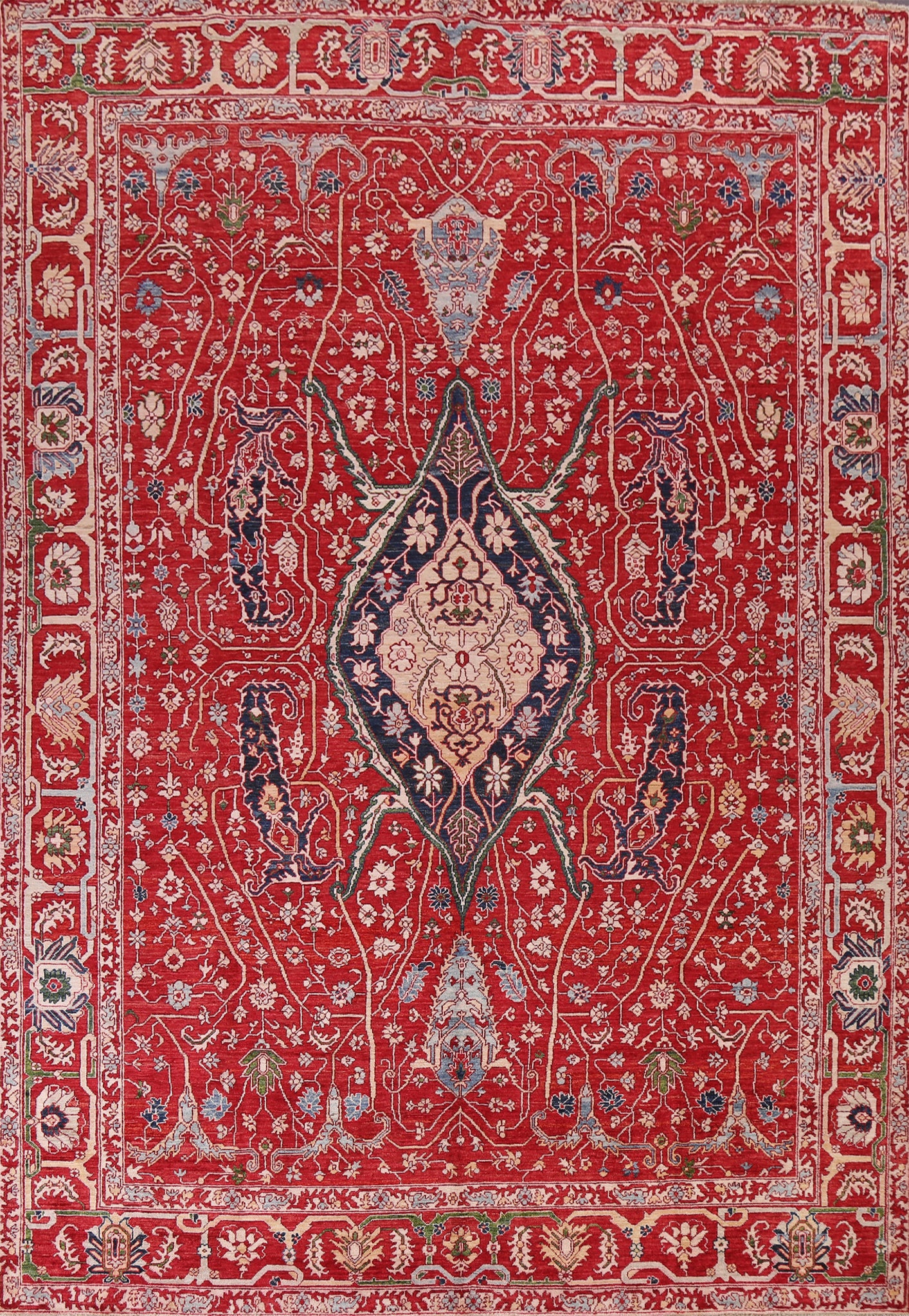 Vegetable Dye Heriz Serapi Oriental Area Rug 9x12
