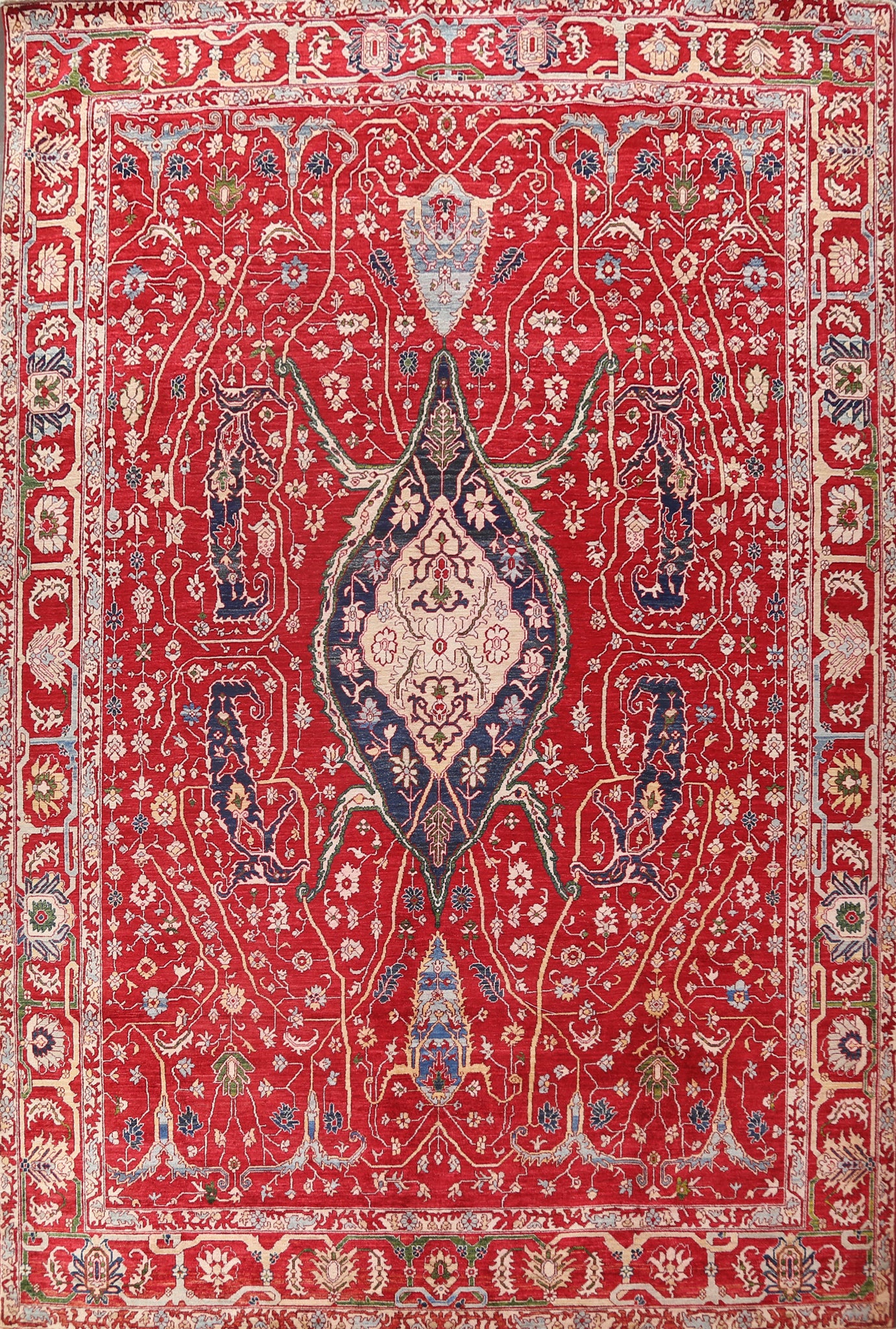 Vegetable Dye Heriz Serapi Handmade Area Rug 10x14