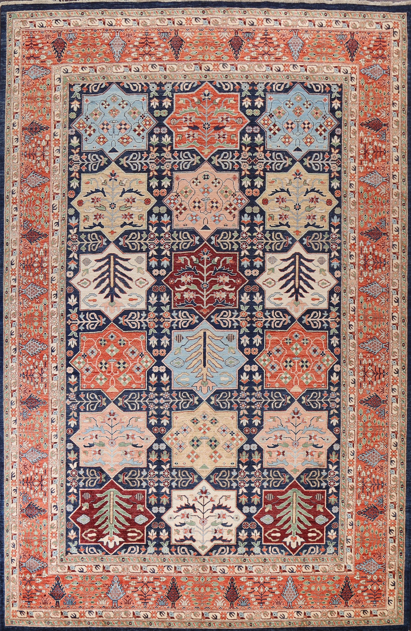 Vegetable Dye Heriz Serapi Oriental Area Rug 9x12