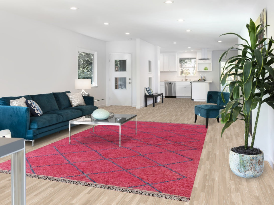 Trellis Moroccan Handmade Area Rug 7x11