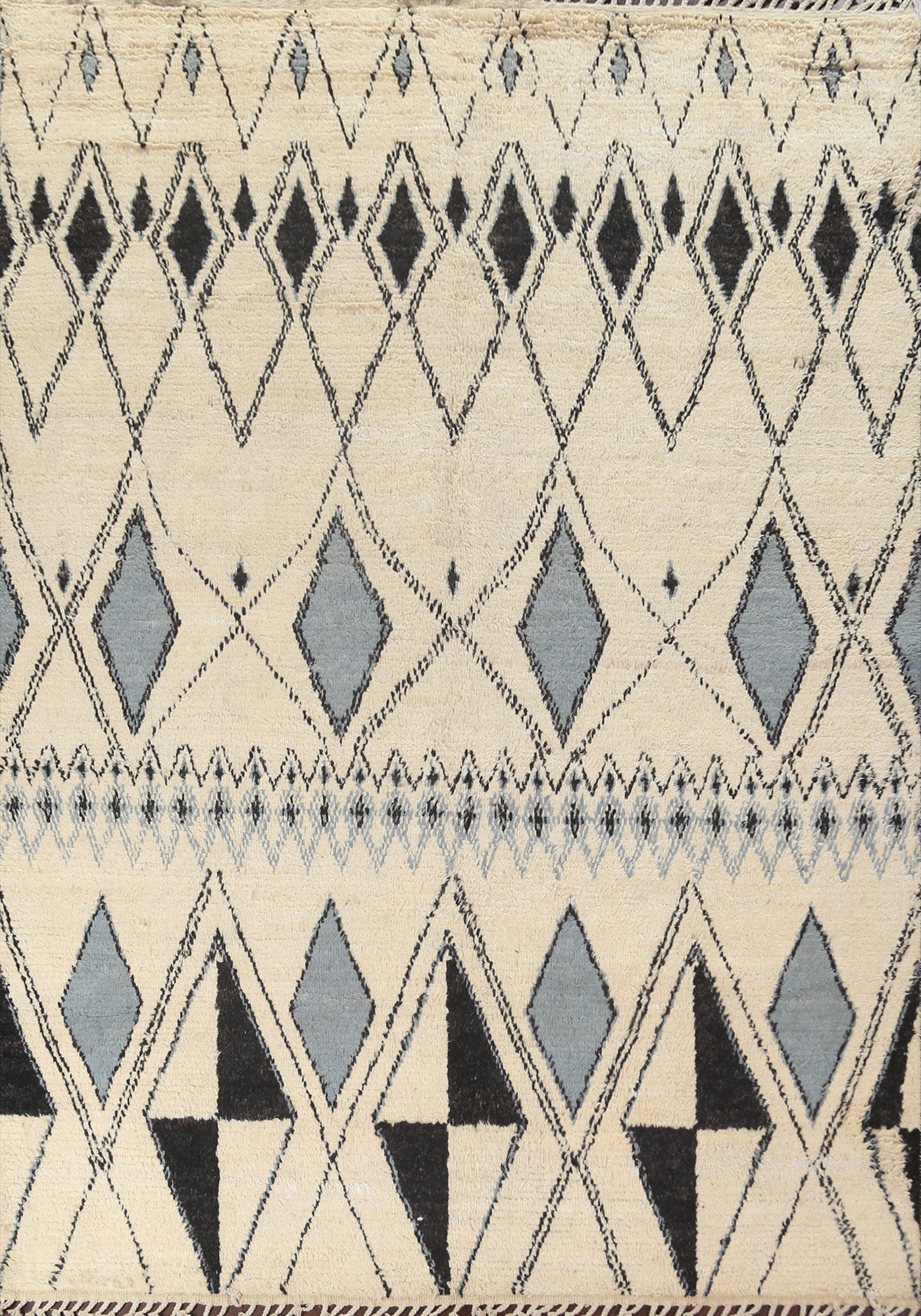 Geometric Moroccan Wool Area Rug 8x11
