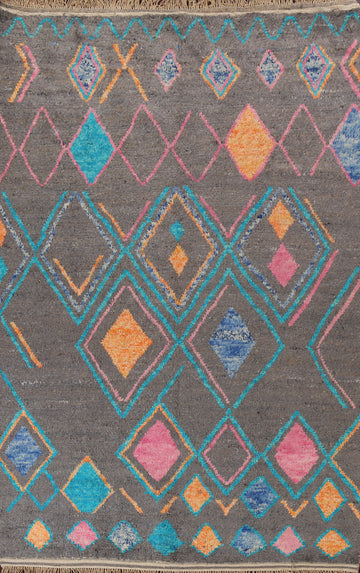 Tribal Moroccan Handmade Area Rug 7x11