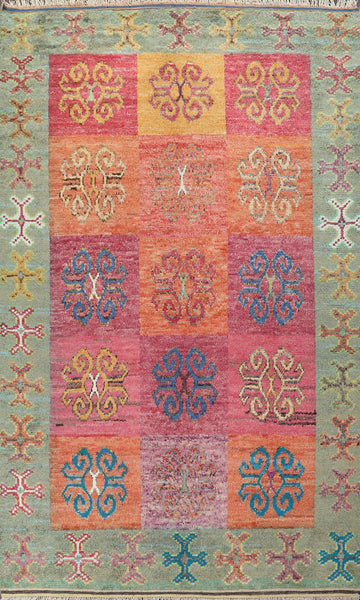 Handmade Moroccan Wool Area Rug 9x13