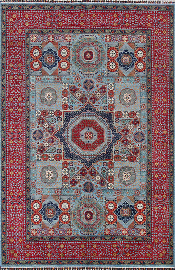 Vegetable Dye Mamluk Oriental Area Rug 7x10