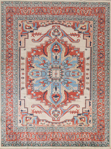 Vegetable Dye Heriz Serapi Wool Area Rug 8x10