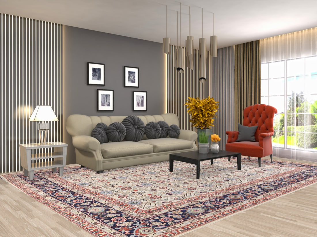 Vegetable Dye Ziegler Handmade Area Rug 9x12