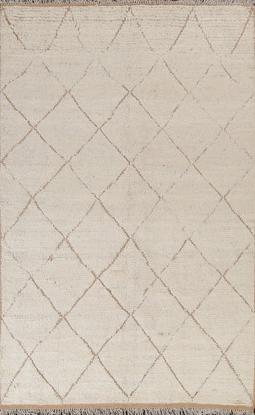 Trellis Moroccan Wool Area Rug 5x8