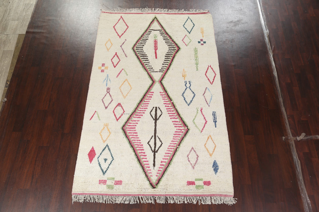Tribal Moroccan Wool Area Rug 6x9