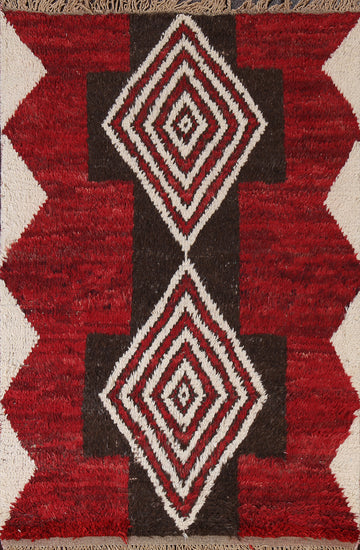 Tribal Geometric Moroccan Wool Rug 4x6