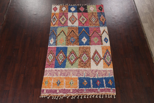 Handmade Moroccan Wool Area Rug 5x8