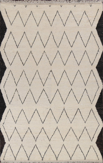 Handmade Moroccan Wool Area Rug 6x10